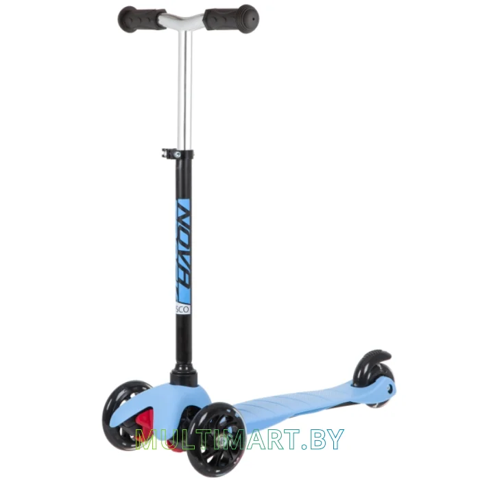 Самокат Novatrack Disco-Kids Basic 120H.DISCOKIDS.BBL20 (черный/голубой, 2020)